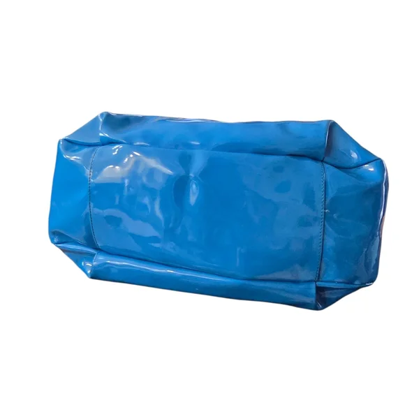 #57 Dooney And Bourk Blue Patent Shoulder Bag - Picture 5 of 9